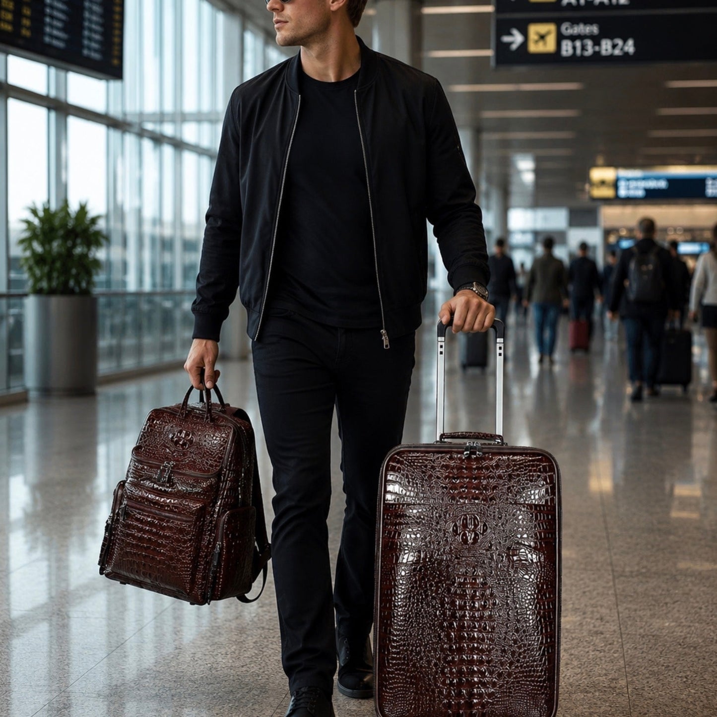 Ravello Elite Luggage With Handbag