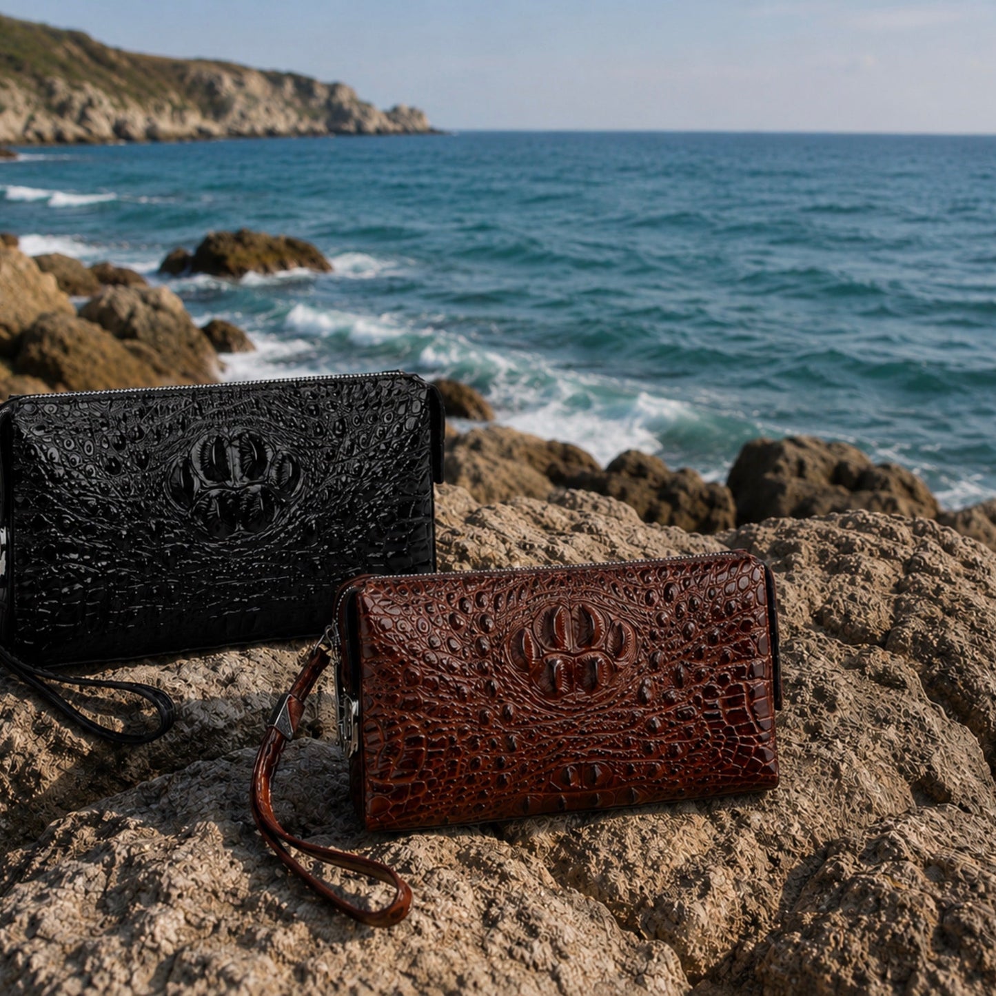Milano Croco Clutch Bag