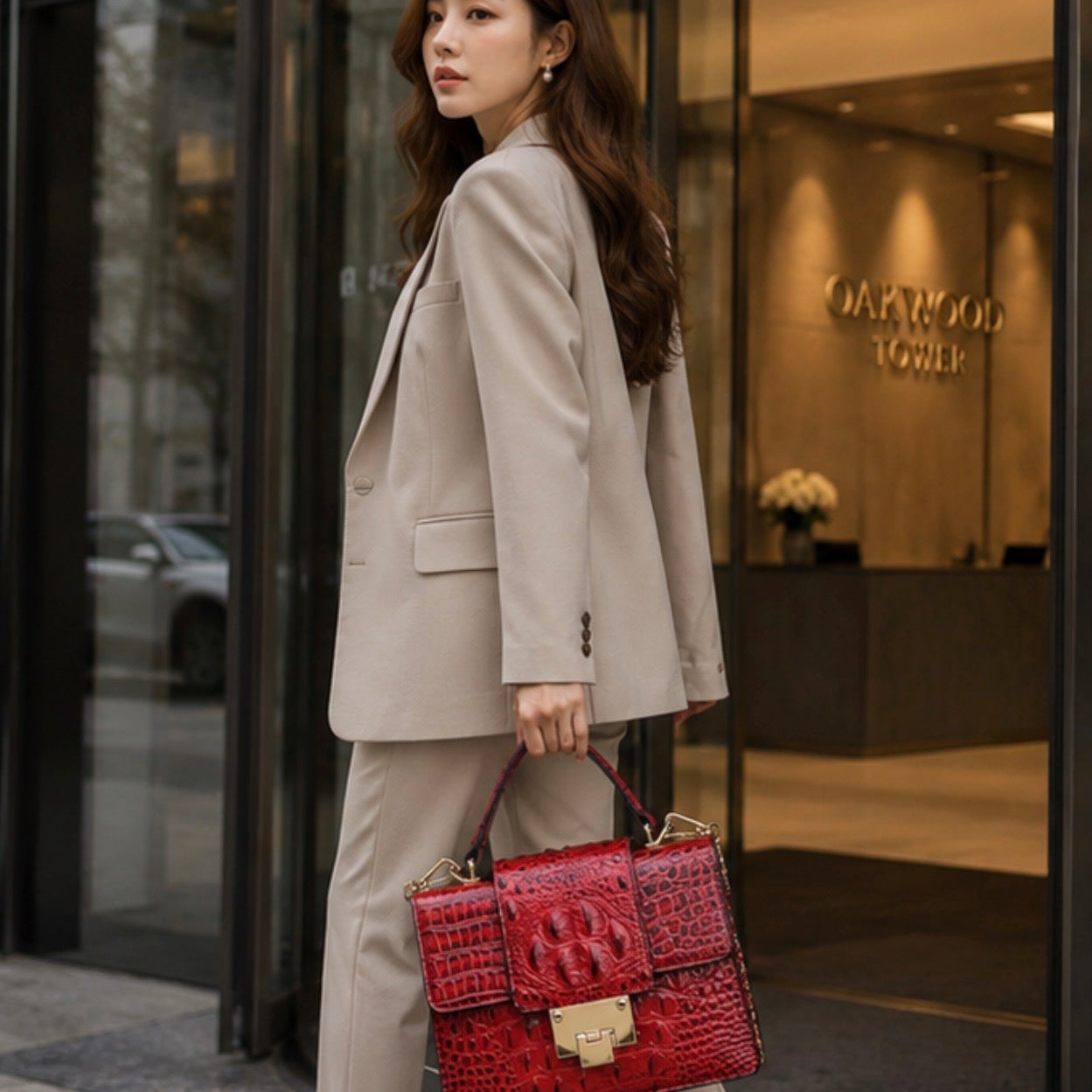 Bellagio Croco Handbag